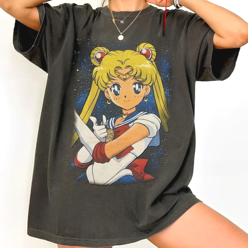Fashion Y Vintage - 2026 Retro Anime T-shirt, Sailor Moon