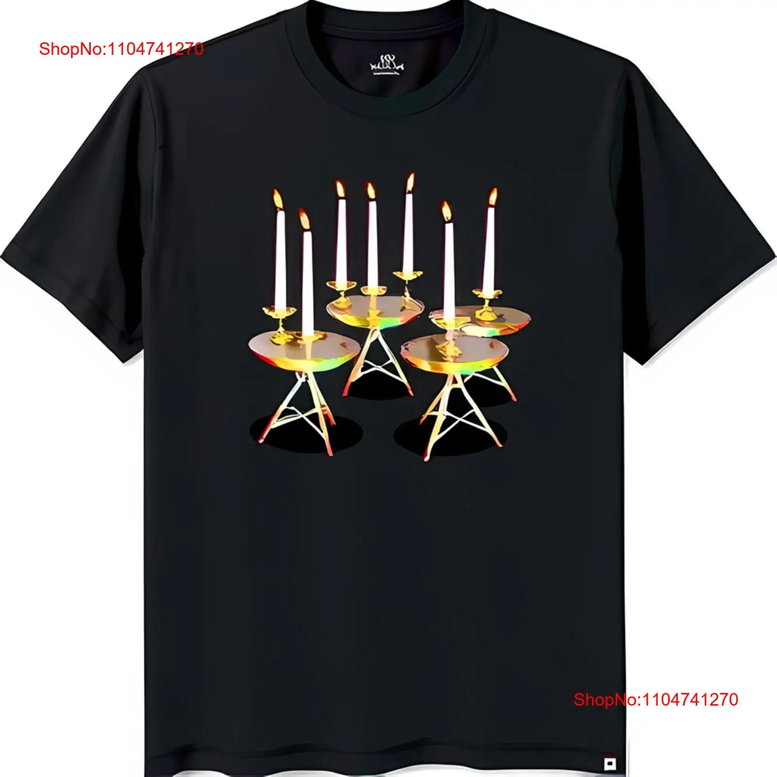 Vintage Fashion Center - Stylish Black T Shirt with Centered
