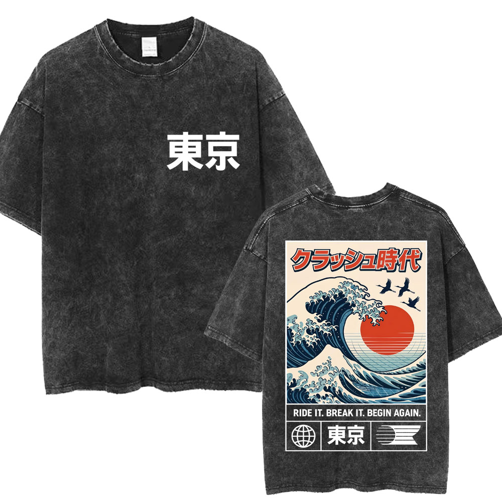 Vintage Fashion Tokyo - Japanese Style Hokkaido Wave Tokyo Wash