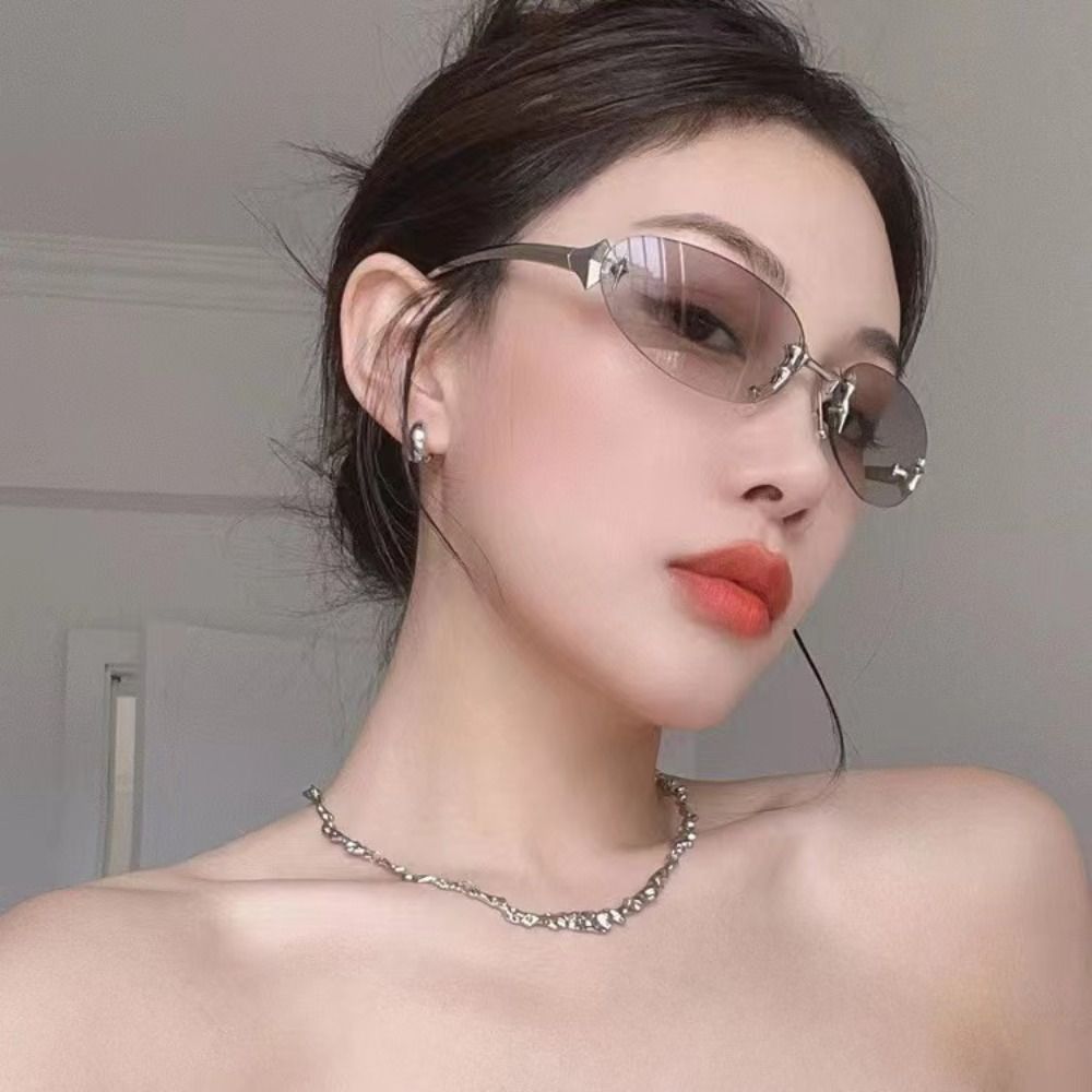 Y2K Style Frameless Sunglasses - Vintage Fashion Trends avis et prix
