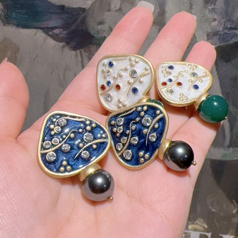 Vintage Blue And Green Triangl - Vintage Fashion Jewelry Brands avis et prix