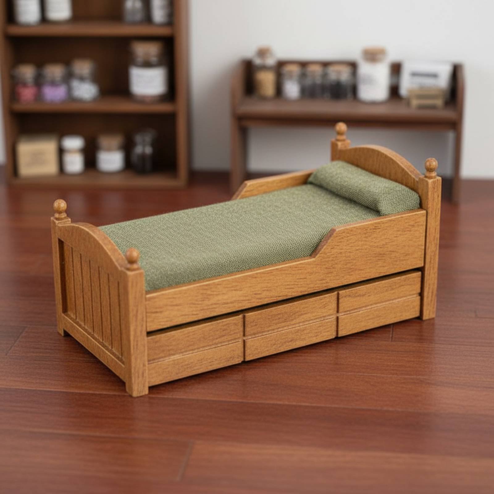 1:12 Scale Wooden Bed Handmade - Fashion Y Vintage avis et prix