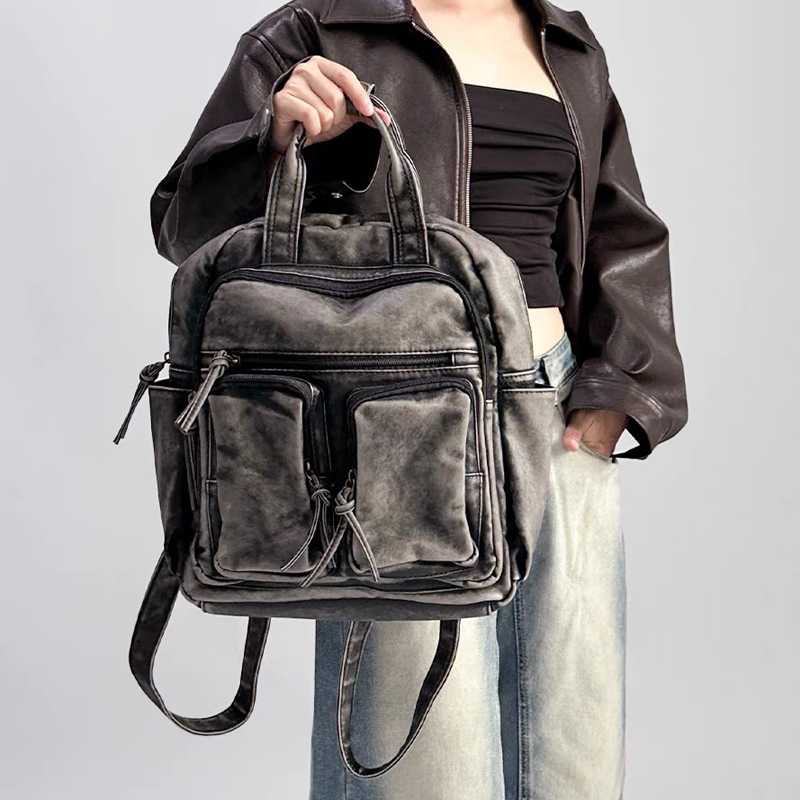 Luxury Soft Washed Pu Leather  - Vintage Fashion Trends avis et prix