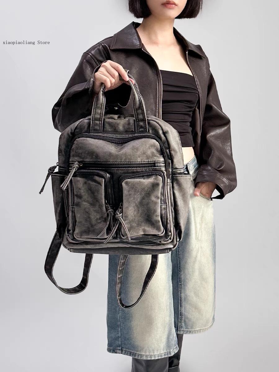 Luxury Soft Washed Pu Leather  - Vintage Fashion Trends avis et prix