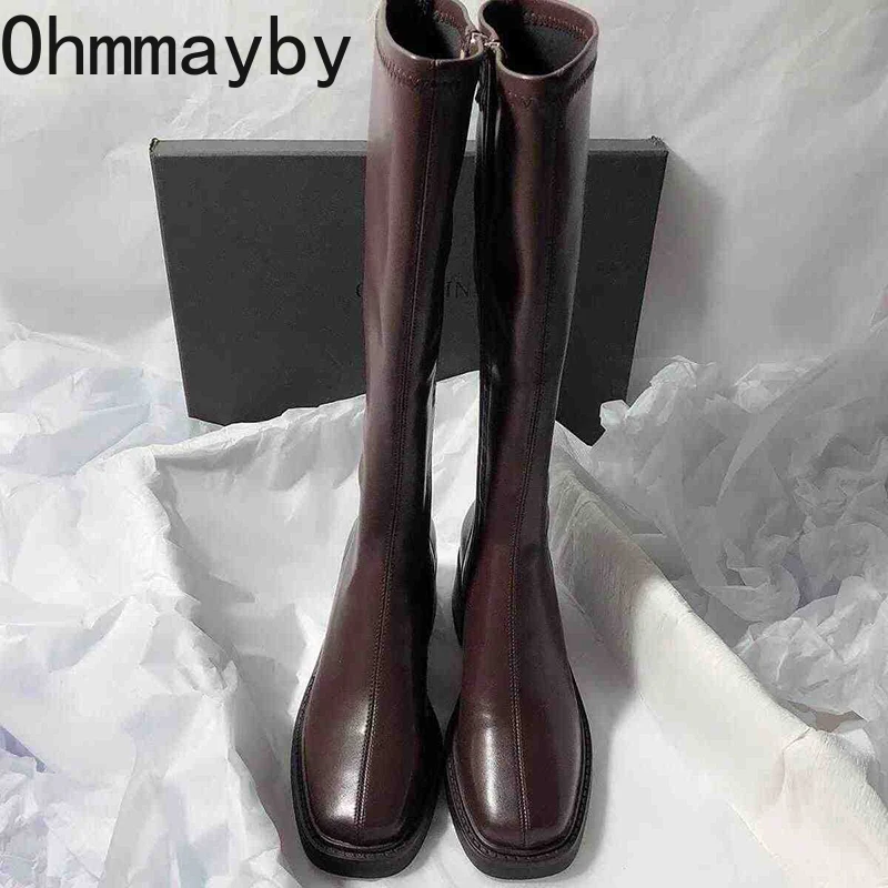 Vintage Thick Heel Women Knee  - Vintage Style Women Fashion avis et prix