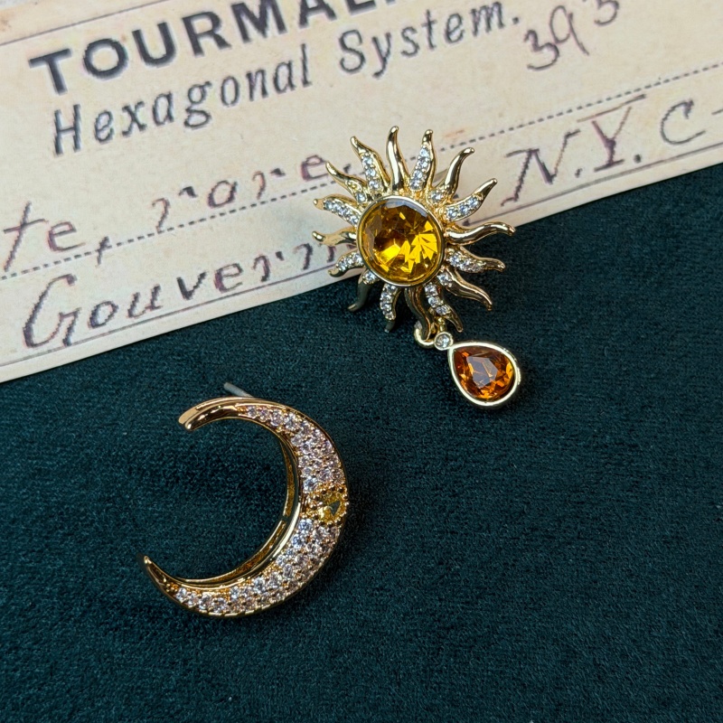 Vintage Yellow Crystal Sun Moo - Vintage Fashion Jewelry Brands avis et prix
