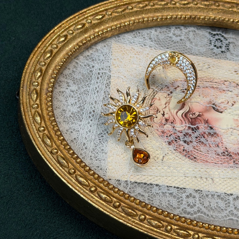 Vintage Yellow Crystal Sun Moo - Vintage Fashion Jewelry Brands avis et prix