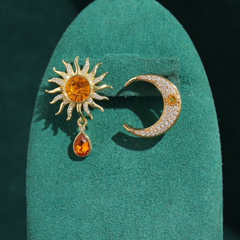 Vintage Yellow Crystal Sun Moo - Vintage Fashion Jewelry Brands avis et prix