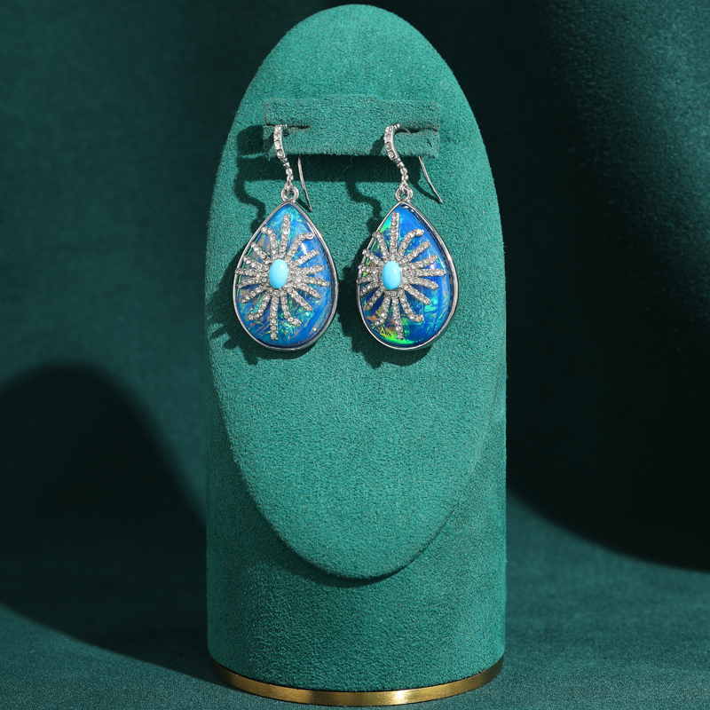 Vintage Bright Opal Blue Drop  - Vintage Fashion Jewelry Brands avis et prix