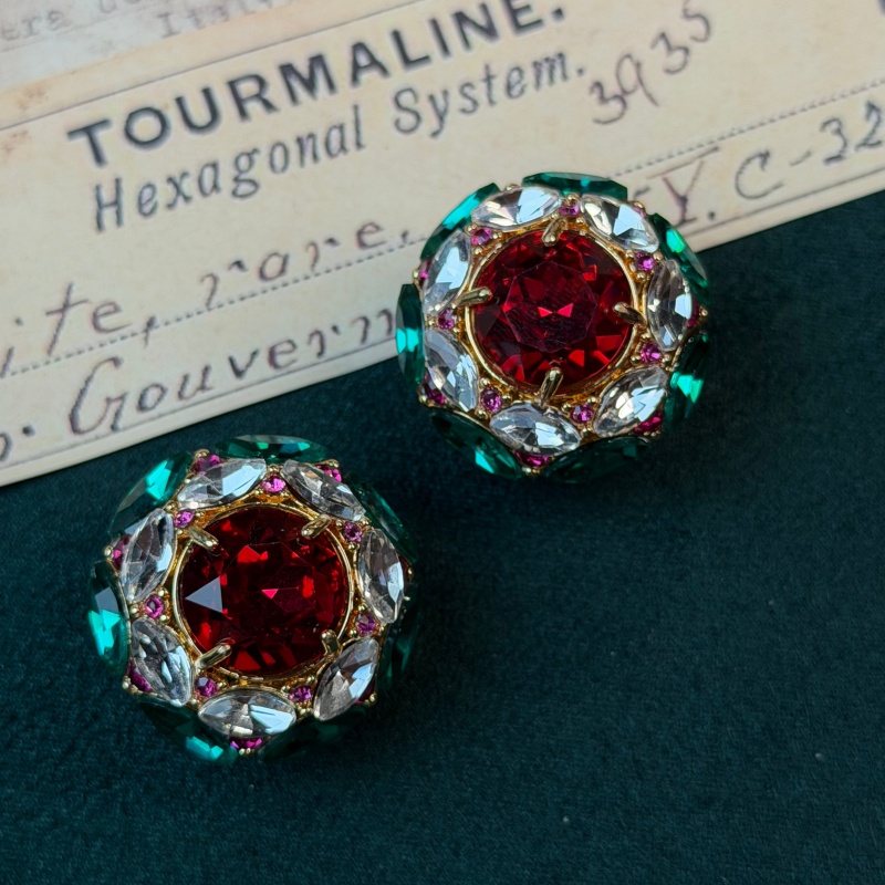 Vintage Red Crystal White Zirc - Vintage Fashion Jewelry Brands avis et prix