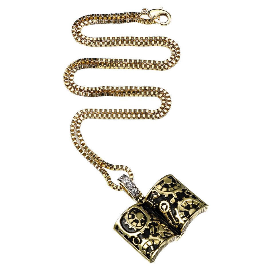 VANAXIN Punk Retro Book Pendan - Vintage Fashion Library avis et prix