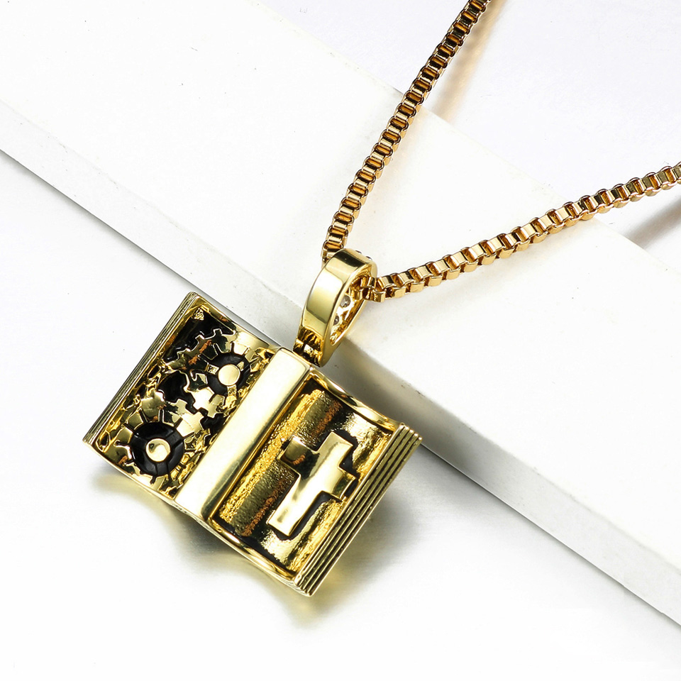 VANAXIN Punk Retro Book Pendan - Vintage Fashion Library avis et prix