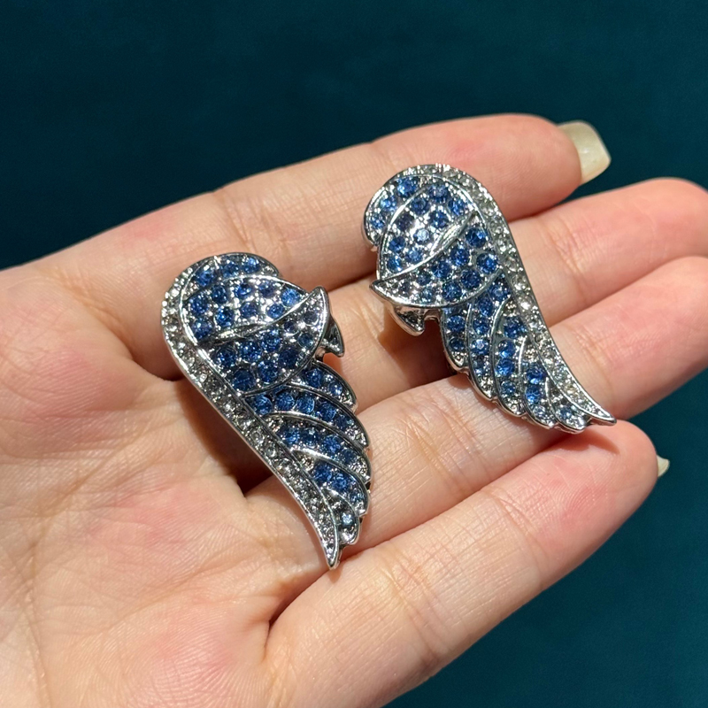Vintage Angel Wing Blue Earrin - Vintage Fashion Jewelry Brands avis et prix