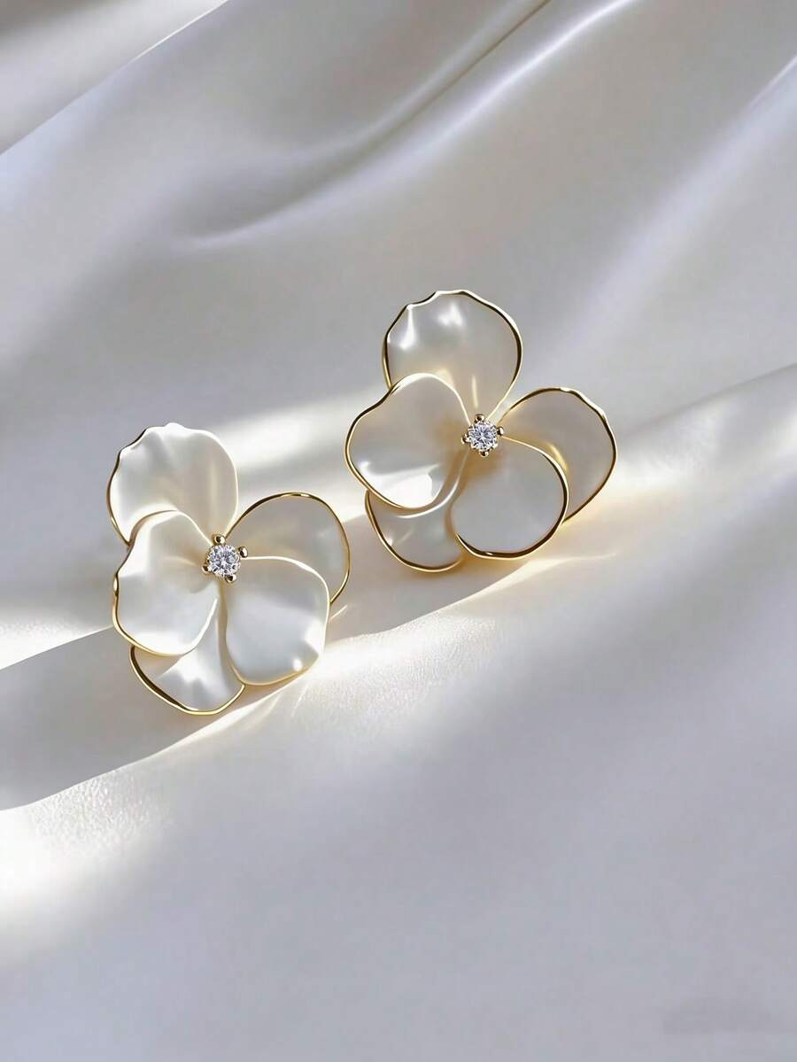 Orange Flower Stud Earrings Wi - Vintage Fashion Center avis et prix