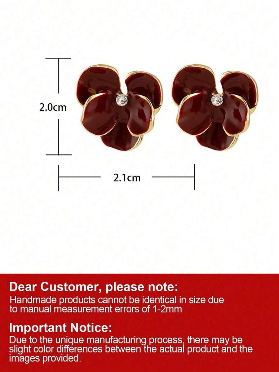 Orange Flower Stud Earrings Wi - Vintage Fashion Center avis et prix