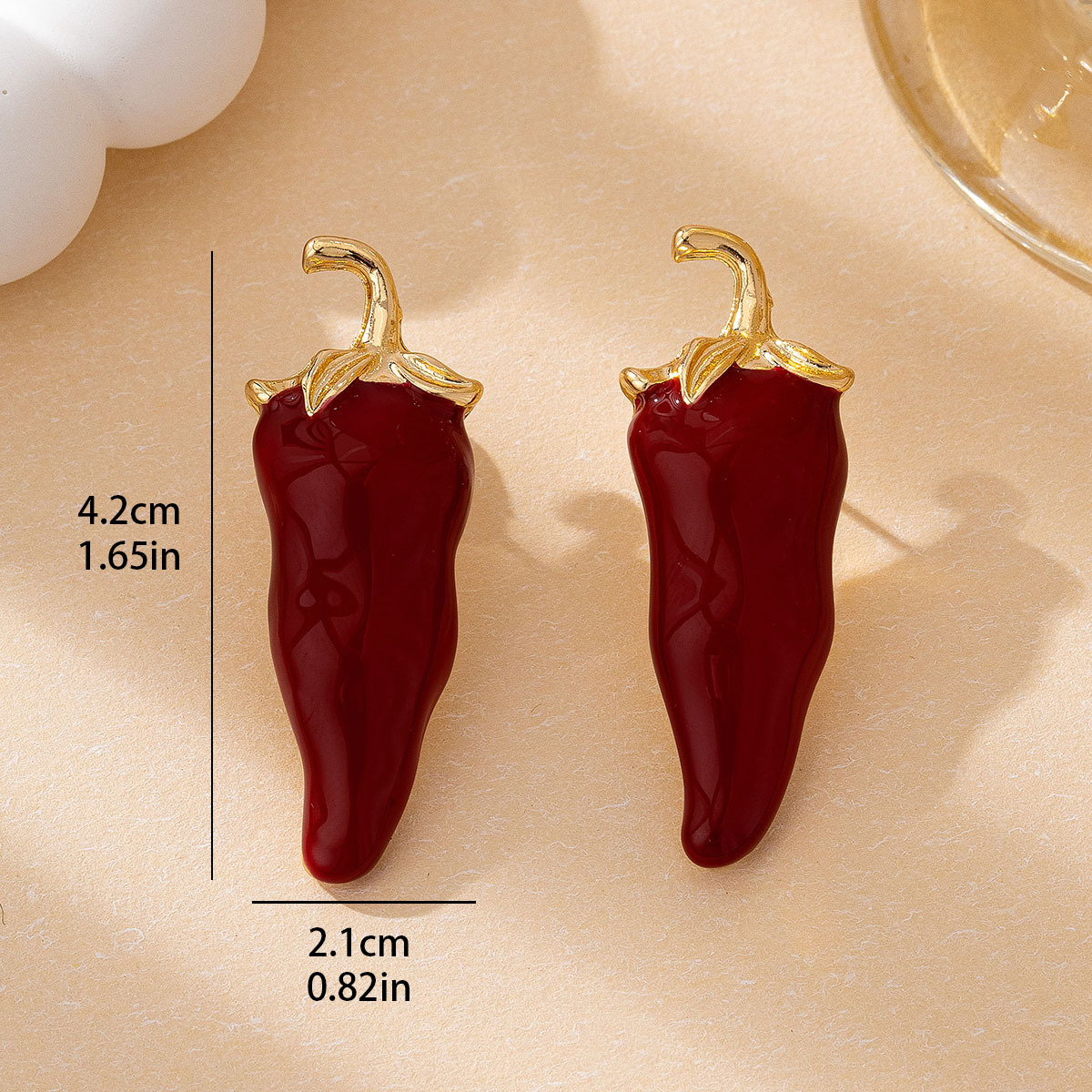 Quirky Chili Stud Earrings Wom - Quirky Vintage Fashion avis et prix